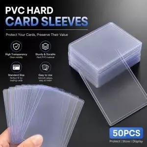 10/30/50PCS 35PT 수집용 카드 PVC 하드 슬리브 견고한 보호대 투명 트레이딩 케이스 높은 홀더
