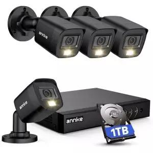 ANNKE 8CH H.265 3K Lite 유선 카메라 시스템 4X 2MP 1TB HDD AI 인간/차량 감지 기능이 있는 8채널 DVR