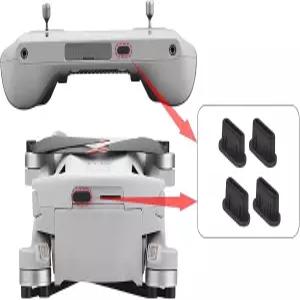 ZWLLKJGS DJI Mini 3 Pro RC-N1 원격 조종기 충전 포트용 보호 커버 4개입 Type C 실리콘 먼지 드론