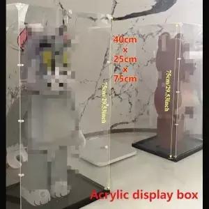 새로운 아크릴 디스플레이 박스 케이스 (베어브릭 1000 베이스 40x25 높이 75cm 빌딩 블록 피규어 보관함