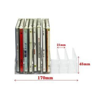 투명 아크릴 CD DVD 홀더 보관 랙 트레이 디스크 케이스 공간 정리