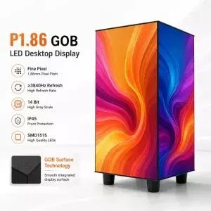미니 LED 매직 큐브 디스플레이 P1.86 GOB 소매점용 4면 카운터탑 스크린