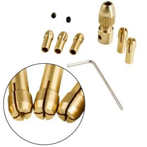 8개 미니 드릴 척 세트 0.53mm PCB 및 ABS 정밀 황동 비트 홀더 연장 바 포함