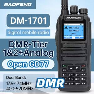 바오펑 디지털 무전기 DR-1701 듀얼 모드 아날로그 양방향 라디오 업그레이드 오픈 GD77 듀얼 타임 슬롯 티