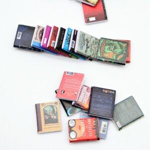 10PCS 인형 집 미니어처 잡지 책 소설 모델 장면 장식 액세서리