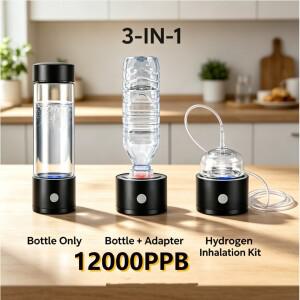 12000PPB 수소 풍부한 워터병 휴대용 H2 플라스크 USB 충전식 컵