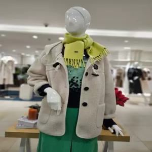 포커스  후드 떡볶이단추 무스탕코트 FW4J3CT31271