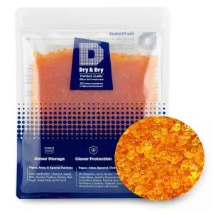 Dry 1.2 LBS 프리미엄 오렌지 인디케이팅 실리카겔 건조제 비드 산업 표준 3-5 mm - 충전식