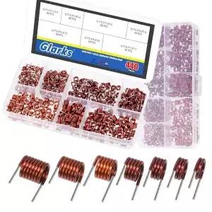 Glarks 440pcs 0.7 x 3.5 1.5/2.5/3.5/4.5/5.5/6.5/7.5T 중공 코일 인덕터 7가지 크기 FM 인덕턴스 리모컨