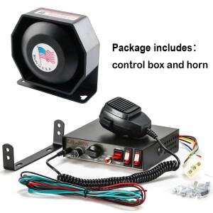자동차 화재 구급차 경고 스피커 200W 12V/24VLoud 톤 사운드 마이크 확성기 시스템 오토바이 트럭