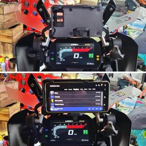 휴대폰 마운트 거치대 내비게이션 브래킷 BMW R1200GS F800GS 용 USB 충전기 포함 혼다 CRF1000L 아프리카
