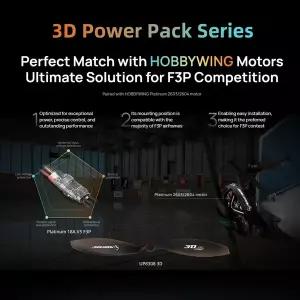 RC소품  하비윙 3D 파워 팩 시리즈 F3P -3D-COMBO 2604-1500KV 모터 플라스틱 실내 경쟁용 RC 비행기 고정