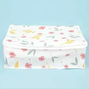 스터닝팩토리 TBZ 의류 이불 간편 정리 보관함 54x35cm) 플라워) 옷수납함 원단리빙박스 옷보관상자