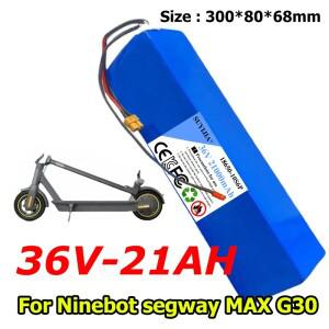 세그웨이 나인봇 맥스 G30 전동 스쿠터 배터리용 BMS 포함된 36V 21000mAh 10S6P 18650 리튬 이온 팩