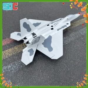 RC 비행기 F22 랩터 V2 720mm 날개폭 64mm 덕트 팬 EPO 고정익 성인 조립 모델 항공기 장난감