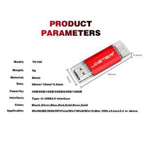 USB 플래시 드라이브 OTG C타입 2in1 2.0 마이크로 펜 128GB 64GB 32GB 128M