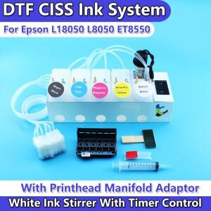 엡손 XP600 L8050 L8180 L18100 DTF 개조 프린터용 L18050 ET8550 DTF 변환 키트 CISS 프린트 헤드 어댑터