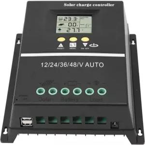 MPPT 태양광 충전 컨트롤러와 호환되며 100A LCD 디스플레이 7가지 작동 모드 12V-48V 자동 적응 듀얼 USB