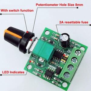 0-100% 조절 가능한 PWM 모터 속도 컨트롤러 DC 1.8V 3V 2A 저전압 드라이브