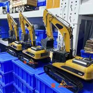 HUINA 580 유압 RC 굴삭기 1/18 336D 금속 모델 엔지니어링 기계 원격 제어 자동차 장난감