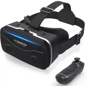 4.7-7인치 및 Android 휴대폰용 블루투스 리모컨이 포함된 COCERKET VR 헤드셋 HD 비구면 렌즈 조절 가능한