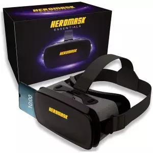 휴대폰용 헤로마스크 에센셜 VR 헤드셋 3D 영화 및 360 영상 스마트폰으로 즐기는 게임 조절 가능한 HD