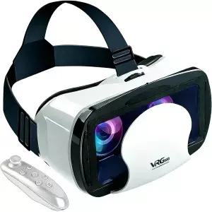 컨트롤러가 포함된 휴대폰용 가상현실 헤드셋 3D VR 안경 조절 가능한 고글 및 Android용 5.0-7.0인치 호환