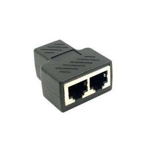 10개 블랙 이더넷 어댑터 랜 케이블 익스텐더 스플리터 인터넷 연결용 Cat5 RJ45 커플러 접촉 모듈러 플매