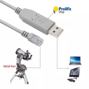 Celestron NexStar 망원경 콘솔 및 핸드 컨트롤 펌웨어 플래시 업그레이드용 Prolific PL2303GT USB-RJ9 4P