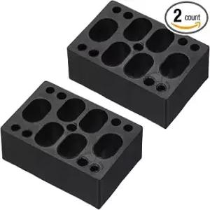스케이트보드 라이저 패드 28mm 1.1인치 2팩 플라스틱 롱보드 웨지 쇼크 블랙