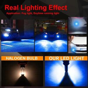 H8 H11 LED 전구 H7 9005 HB3 HB4 램프 초고휘도 자동차 안개등 주간 주행등 12V 24V 6500K 백색 황색