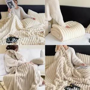 캠핑 보온 밍크 블랭킷 도톰겨울담요 차박 사무실 이불 대형 소파  따뜻한 무릎 두꺼운