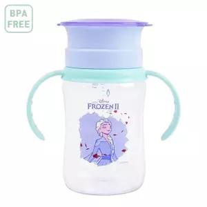 디즈니 겨울왕국2 46도 흘림방지 양손 컵 260ml 캐릭터 왕국 손잡이 어린이 영아 키즈