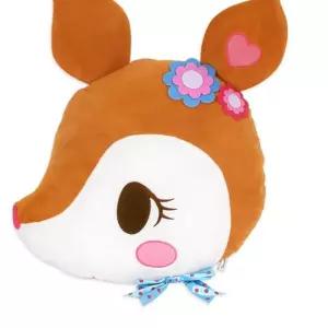 꽃사슴 얼굴쿠션 침대 인테리어 침구 쇼파 패브릭 크리스마스선물 귀여운캐릭터 캐릭터소품샵 FW73D057