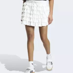 아디다스 ADIDAS 레이스 러플 미니 스커트 화이트 KC6425