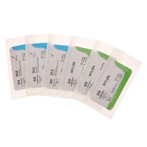 핫 10개입 2.0/3.0/4.0 실크 나일론 모노필라멘트 의료용 실 바늘 수술용 봉합사 훈련용 실습 키트