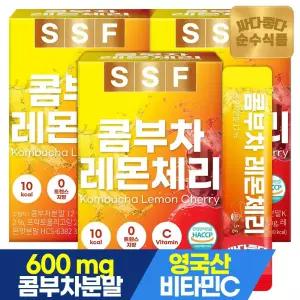 [T쇼페] 순수식품 콤부차 레몬체리 분말스틱 3박스(90포) 꼼부차 스코비 비타민C 난소화성말토텍스트린