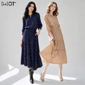 2SET [르오트(LeOT)] 프린트 쉬폰 블라우스 + 스커트 2종세트-사이즈 55~88까지