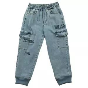 KO1DPU731키즈 후다포켓 RIB 조거데님팬츠