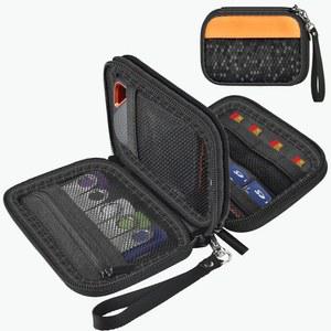 CASMILEE SANDISK EXTREME PRO용 하드 드라이브 케이스 / CRUCIAL X9 X10 | EVA 쉘 2개의 SSD 장착 가능 8개의 SD MICROSD 슬롯 삼성호환 T7 및 T9용 500GB8TB 지원 블랙 오렌지 단품