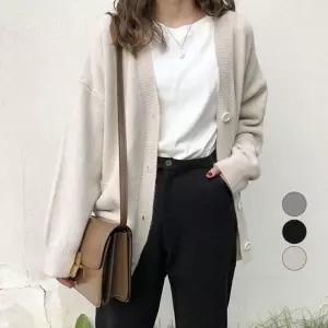 가디건 여성 여자 점퍼 루즈핏 봄 신상 롱가디건 자켓