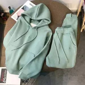 여성 후드 기모 앵클 트임 레이어드 트레이닝복 세트