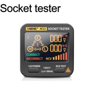 EU US UK 플러그 디지털 소켓 테스터 스마트 LCD 콘센트 검사기 NCV 전압 감지기 접지선 제로 라인