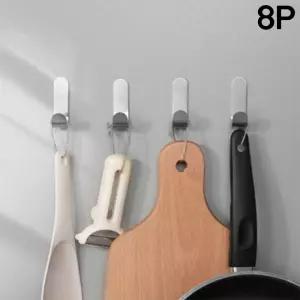 접착식 스텐 벽걸이후크 훅 행거 고리 소품걸이 8P