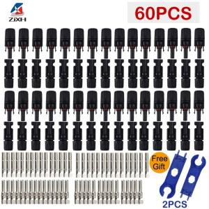 200/100/40/20/10/5 Pcs DC 솔라 커넥터 1000V30A 패널 Stecker IP67 방수 키트 PV/MC 케이블 2.5/4/6mm2