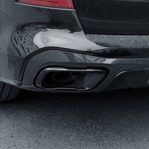 [호환] BMW X5 G05 X6 G06 X7 2019-2023 리어 범퍼 트림 교체용 블랙 배기 머플러 테일 파이프 팁 커버 2개