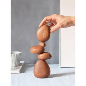 오브제 우드 인테리어 나무 촬영용 공예품 생기 우드오브제 원목 쟁반 디스플레이 북유럽