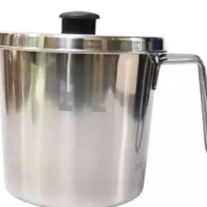(다올)음식물 쓰레기통 2L 스텐 잔반통 업소용 수거용기