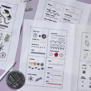 (올핀)프랑스자수 스티치 북 B DIY 연습 키트 만들기세트 취미