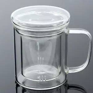 차향 내열 유리 찻잔 티머그 티컵 차우리기 350ml
